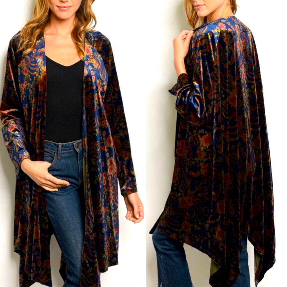 Blue Paisley Velvet jacket